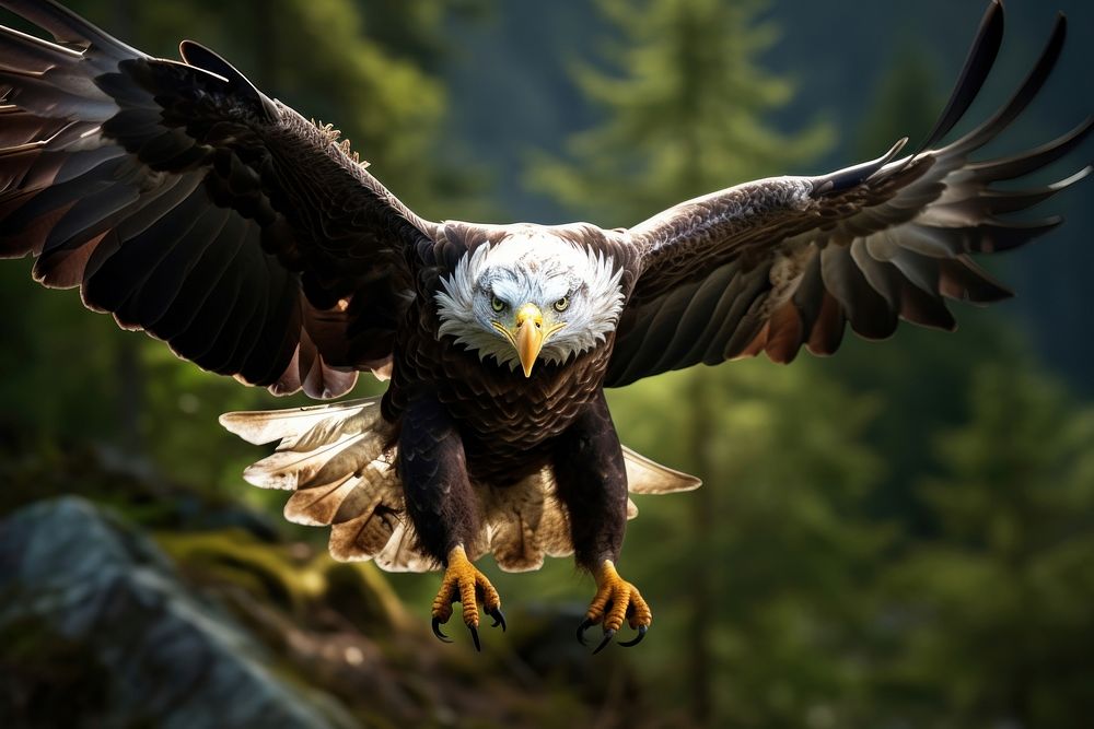 Eagle wildlife animal flying.