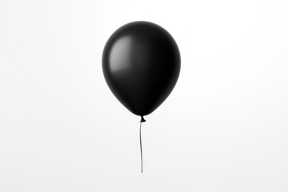 Black balloon white white background anniversary.