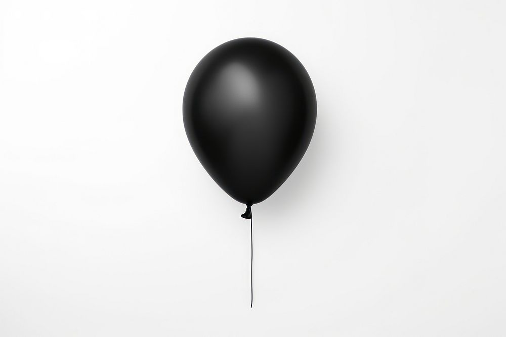 Black balloon white background celebration anniversary.