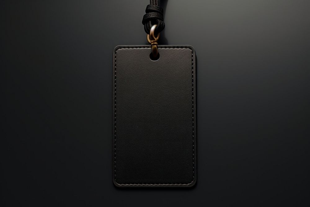 Black label tag handbag black background accessories.