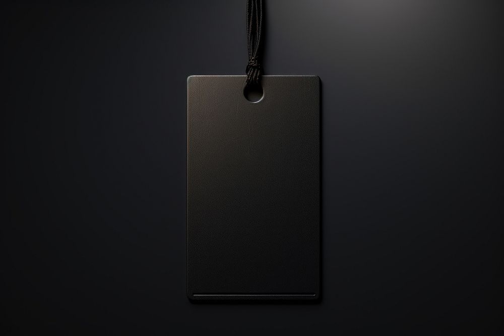 Black label tag black background accessories technology.