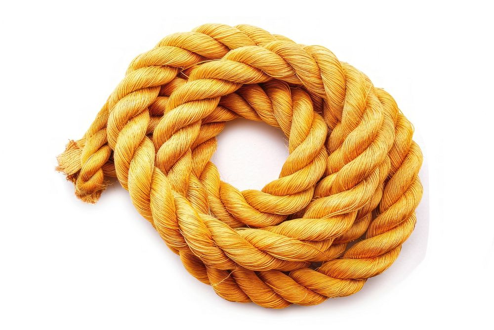 Nylon Tie rope white background durability intricacy.