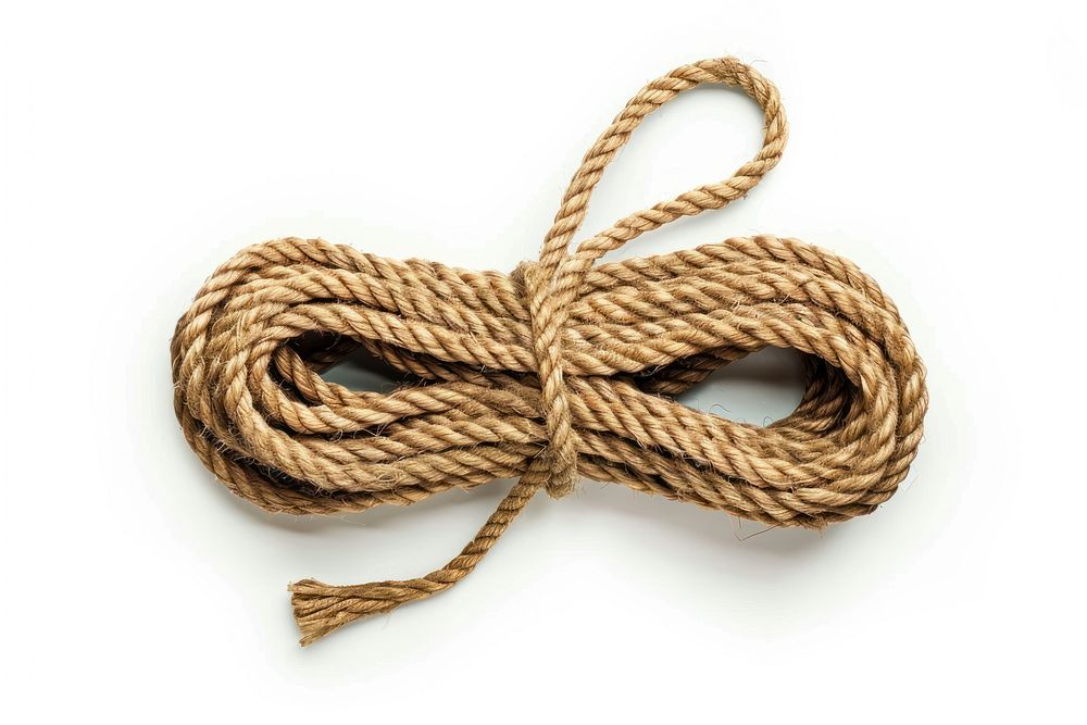 Nylon Tie rope white background durability intricacy.