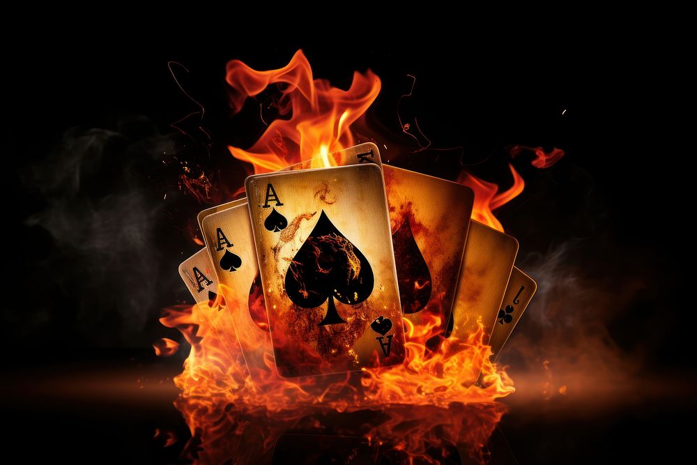 Fire bonfire cards flame.