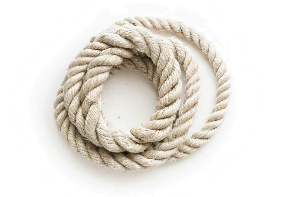 Roll rope white background durability complexity.
