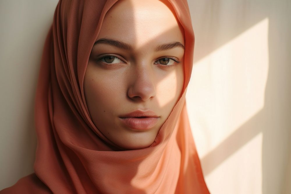 Woman wearing hijab photography portrait adult.