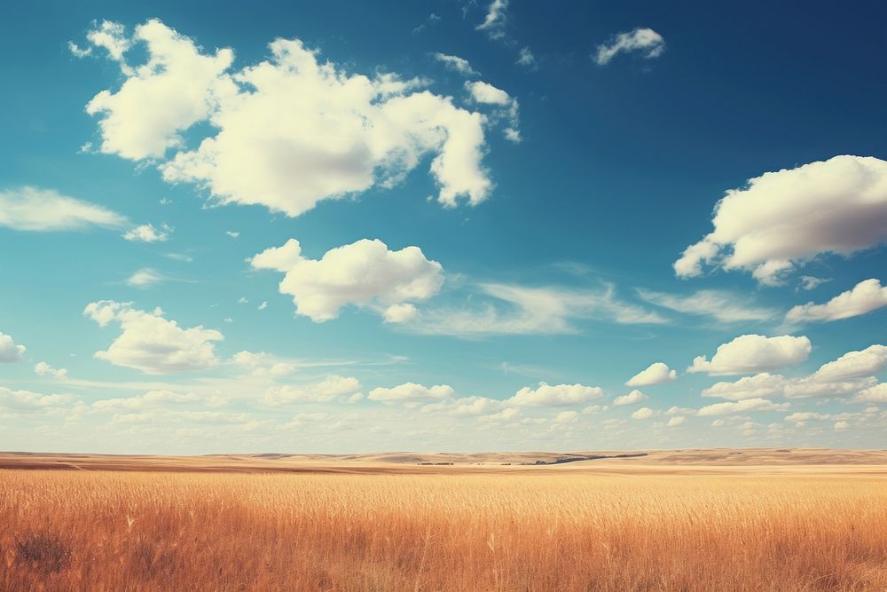 Prairie sky landscape outdoors.