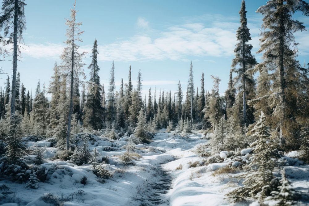 Tundra forest tree landscape. | Free Photo - rawpixel