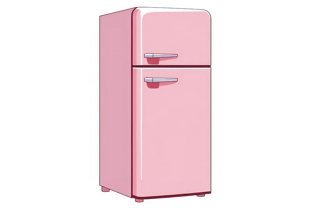 Refrigerator appliance white background furniture.