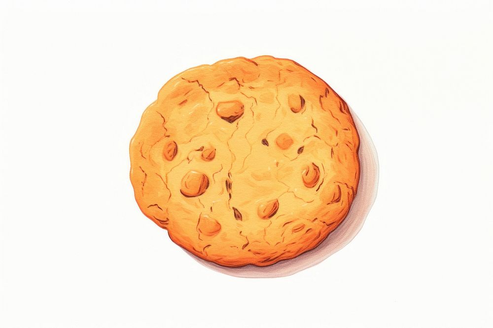 Cookies food white background confectionery.