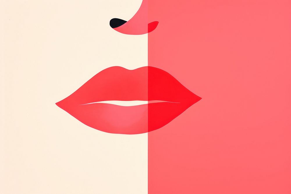 Women empowerment lipstick moustache cosmetics.