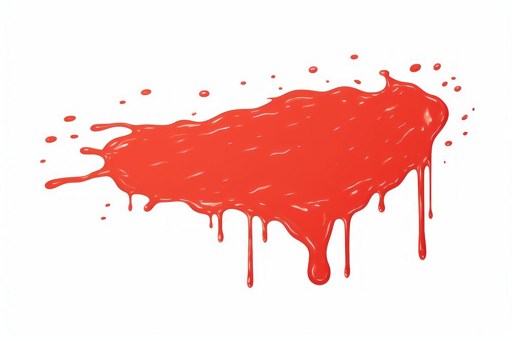 Ketchup splash splattered creativity stained.