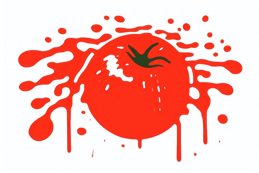 Tomato ketchup splash splattered creativity vegetable.