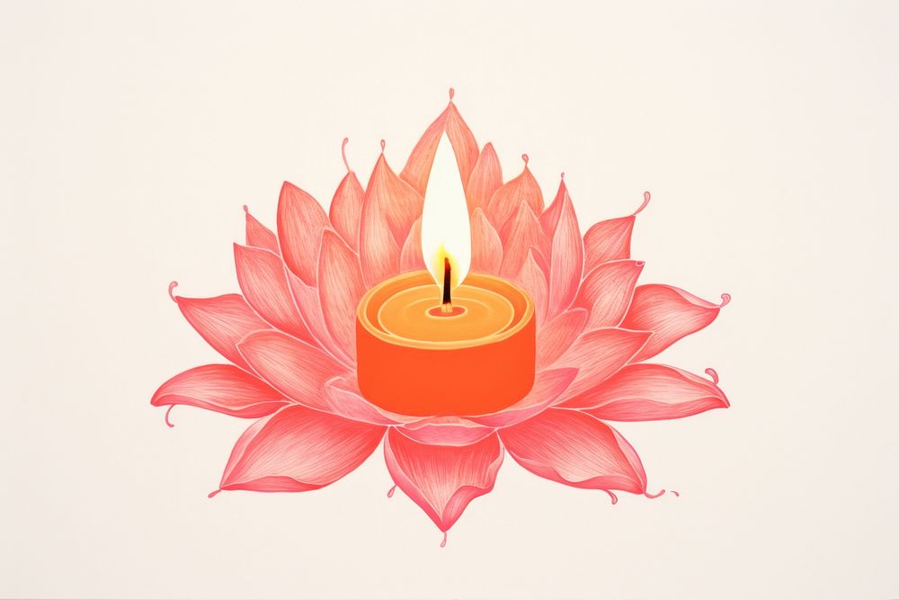 Diwali flower candle fire.