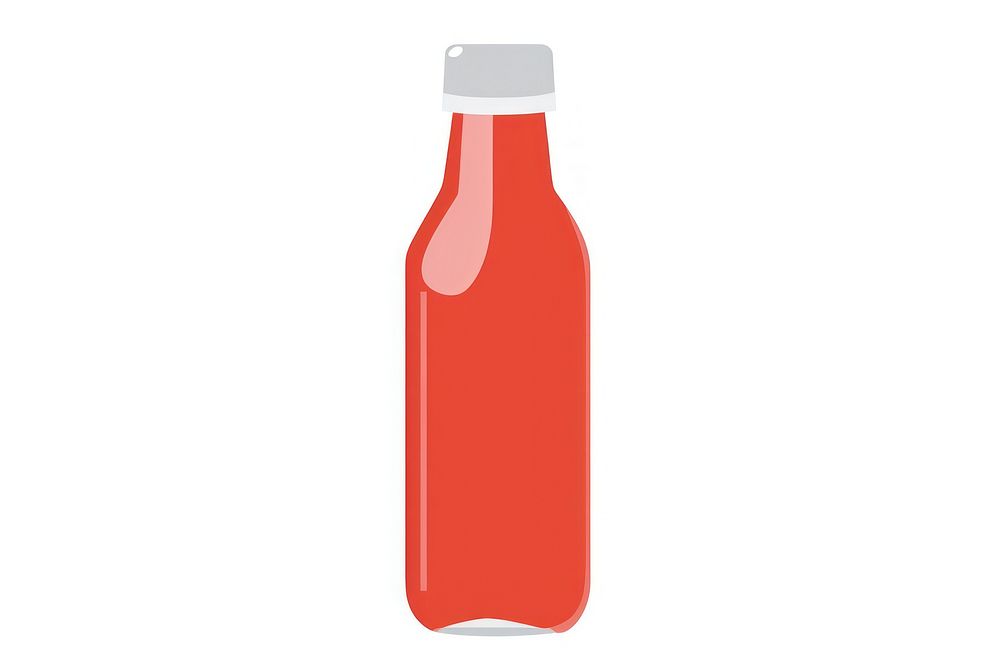 Illustration of tomato ketchup bottle refreshment laboratory.