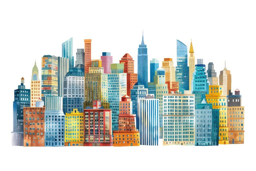 New york city architecture metropolis skyscraper.