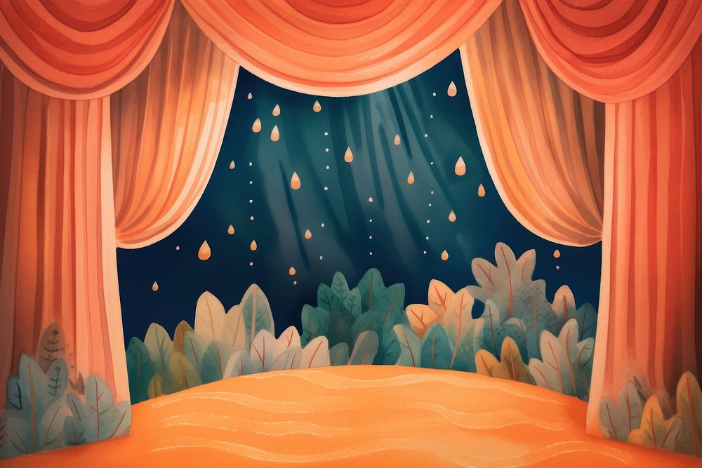 Theater curtian backgrounds stage red.