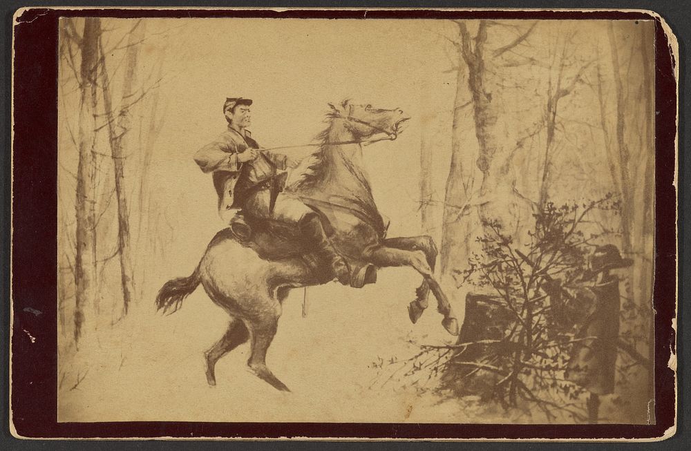 Painting of soldier on horse