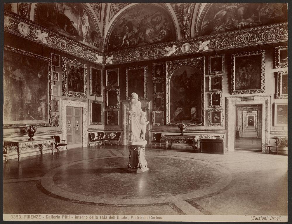 Firenze - Galleria Pitti - Interno della sala dell'Iliade: Pietro da Cortona by Carlo Brogi