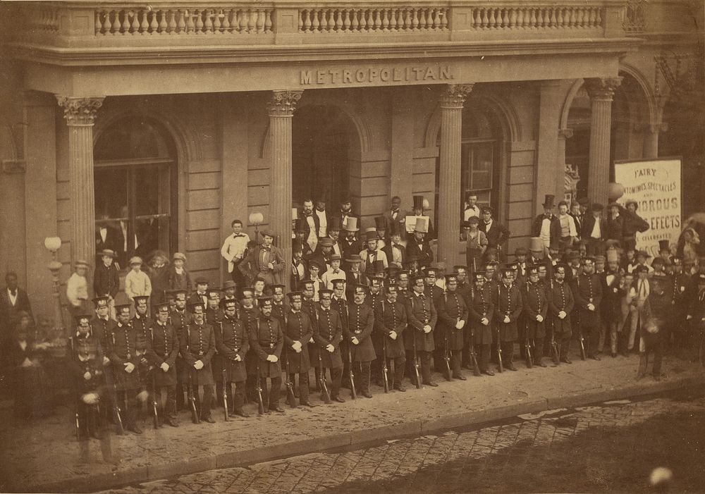 Group portrait of officers by Silas A Holmes and Charles DeForest Fredricks