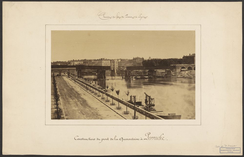 Construction du Pont de la Quarantaine a Lerrache by Victor Masse