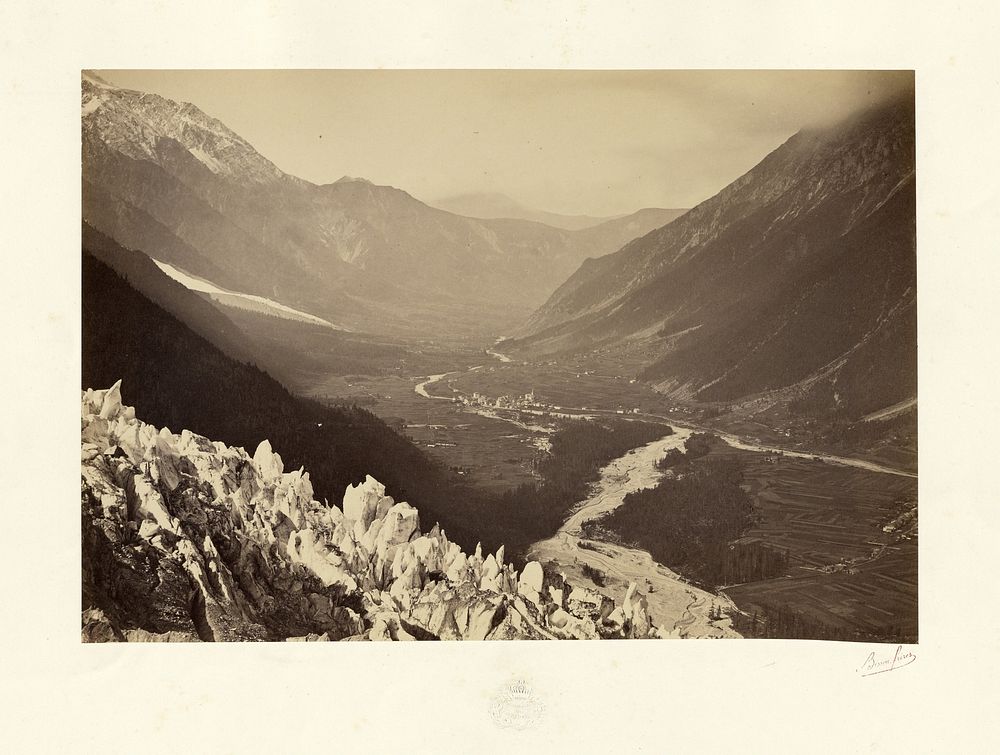The Valley of Chamonix, view of Chapeau by Bisson Frères
