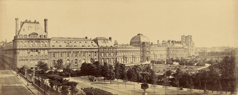 Panoramic view of Tuileries Palace and Gardens by B C  B C