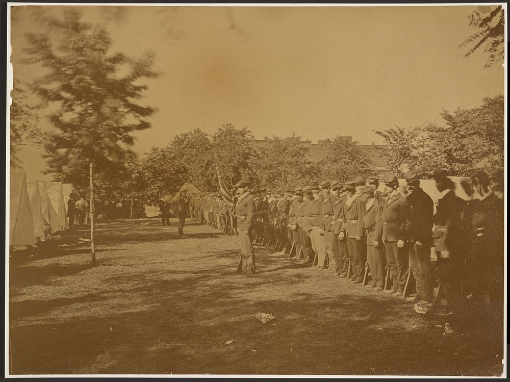 Union Troops Standing in Formation by Robert Benecke