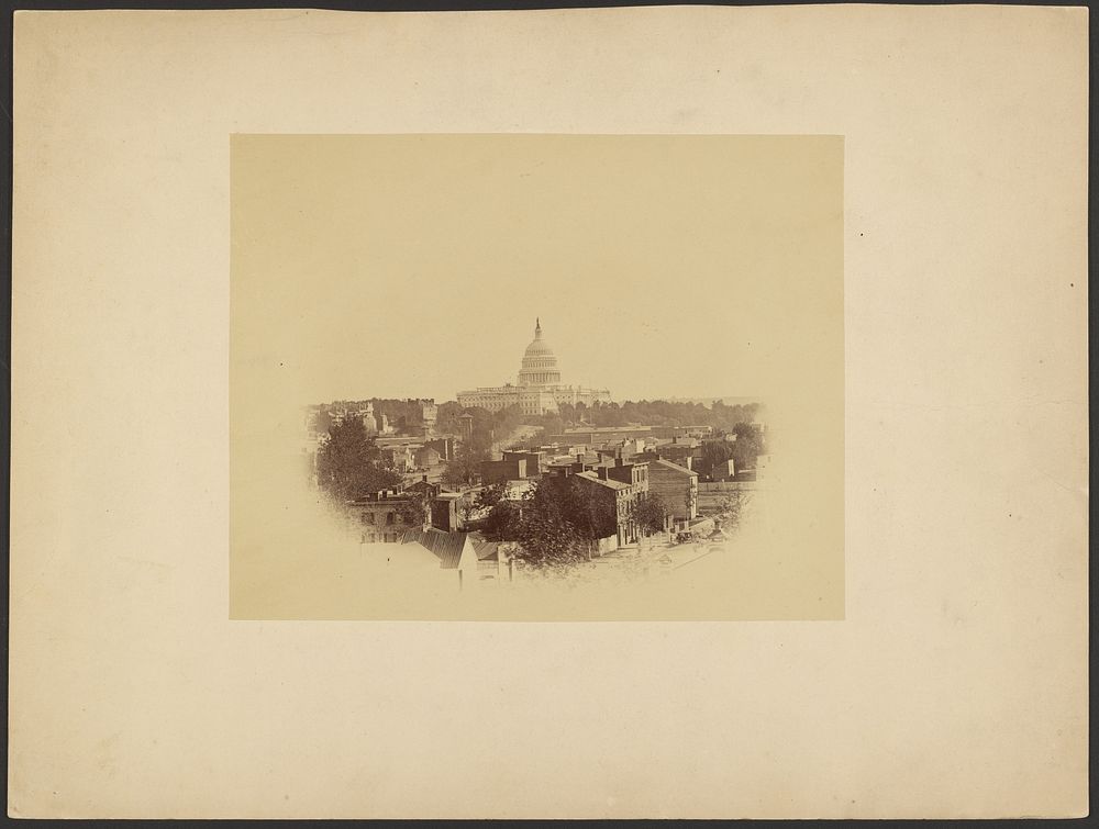 Distant view of U.S. Capitol