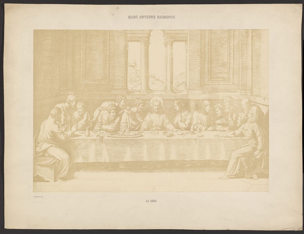 Engraving of "The Last Supper" by Benjamin Delessert