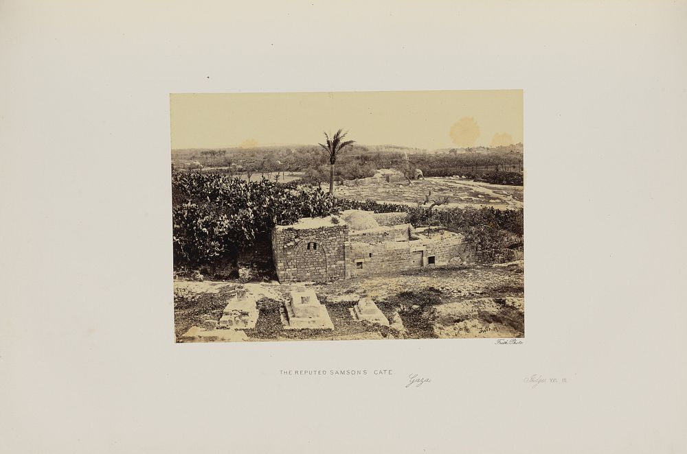 The Reputed Samsons [sic] Gate. Gaza by Francis Frith