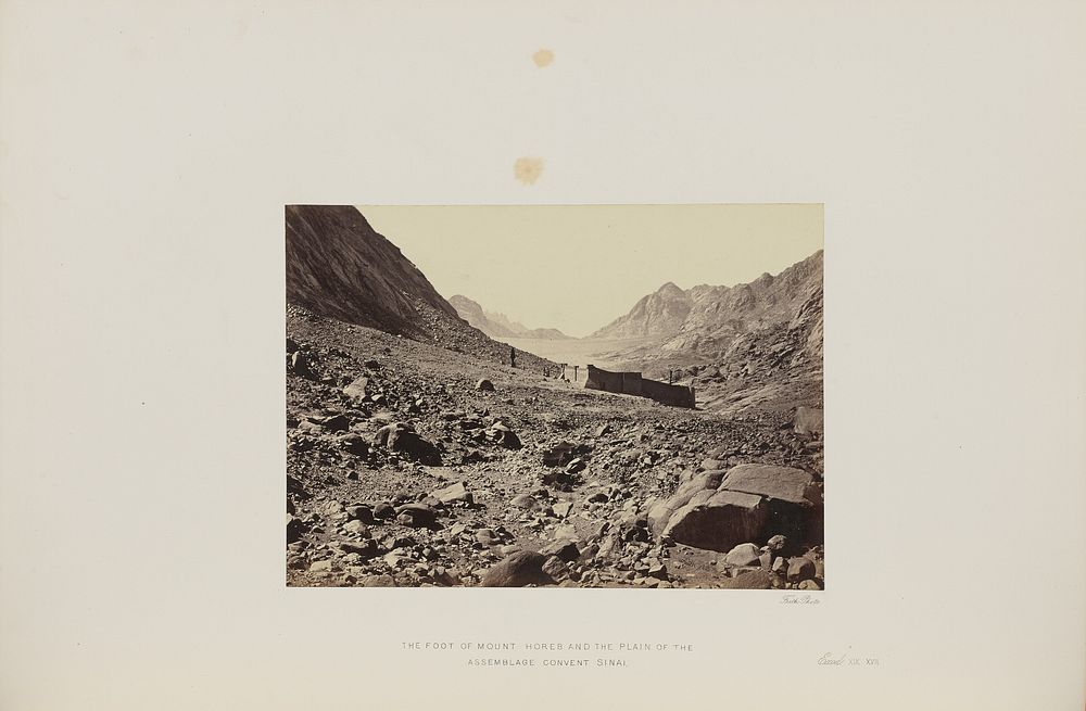 The Foot of Mount Horeb and the Plain of the Assemblage Convent Sinai by Francis Frith