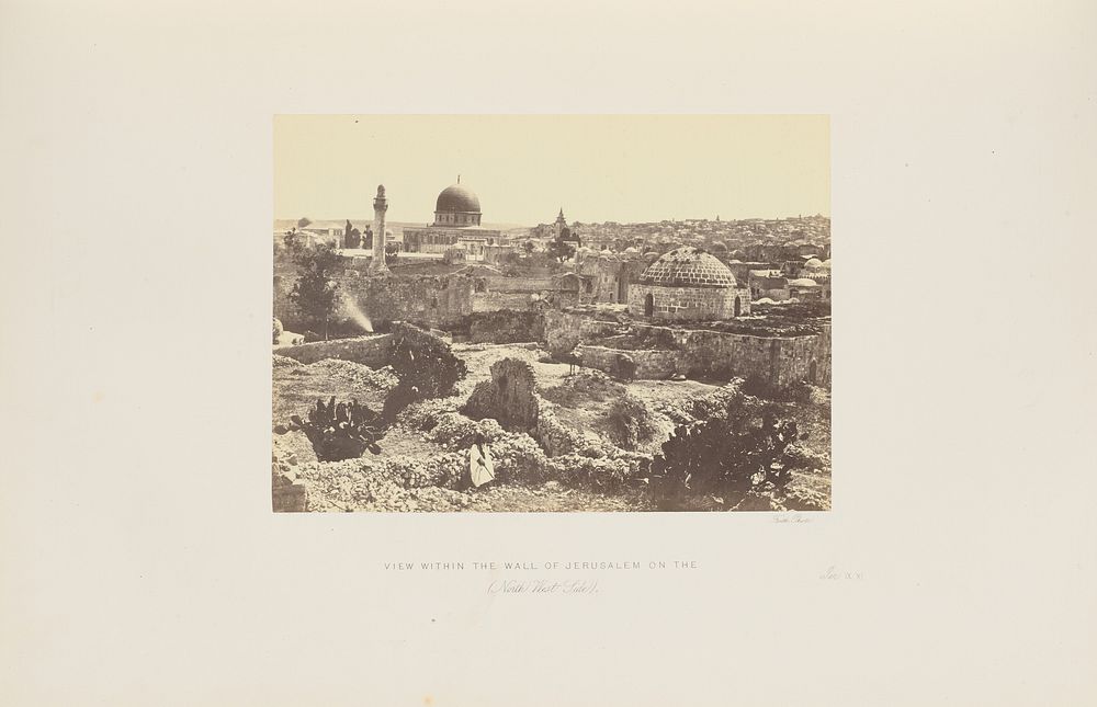 View within the Wall of Jerusalem on the North West Side by Francis Frith