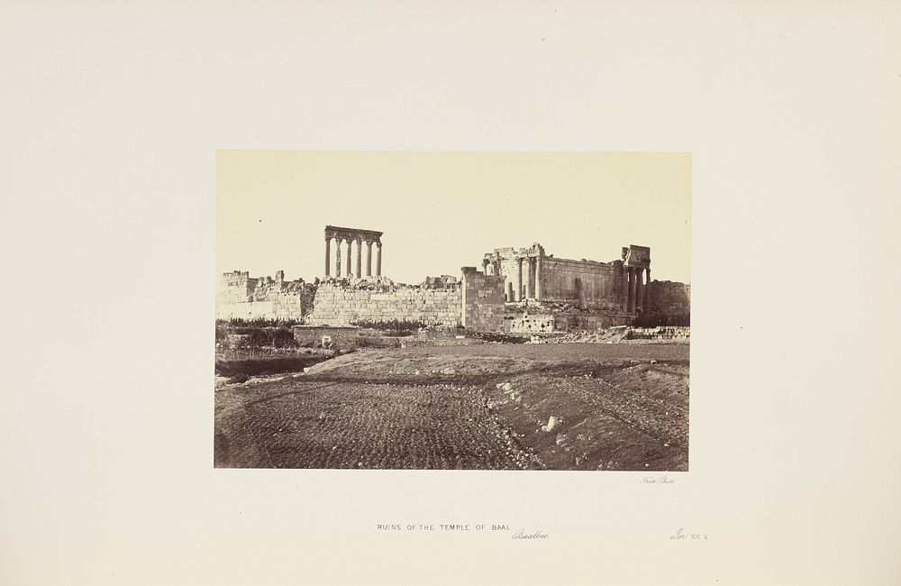 Ruins of the Temple of Baal. Baalbec by Francis Frith