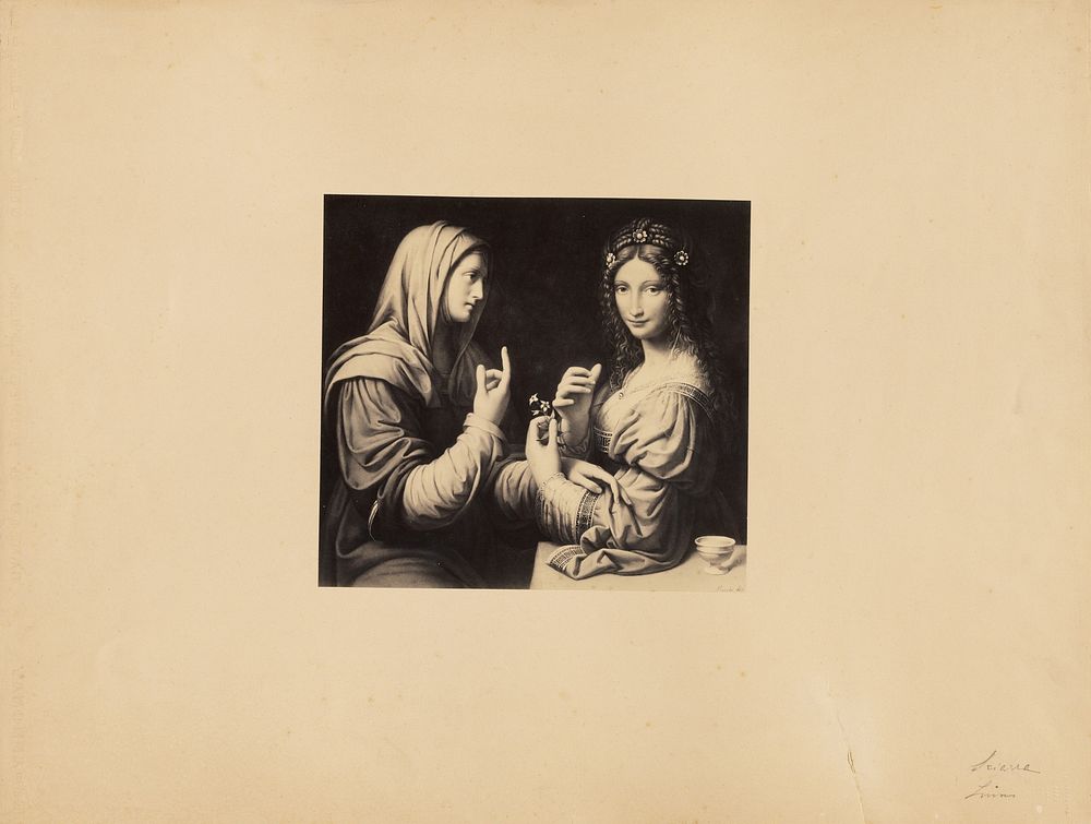 Renaissance painting of two women by James Anderson