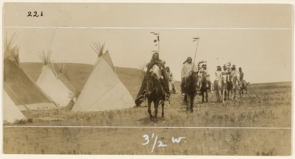 Riders and Teepees by Edward S Curtis