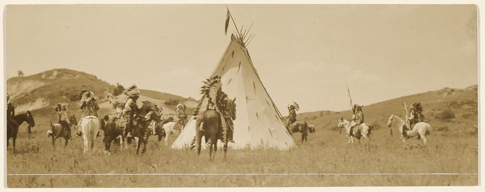 The Return to the Lodges by Edward S Curtis