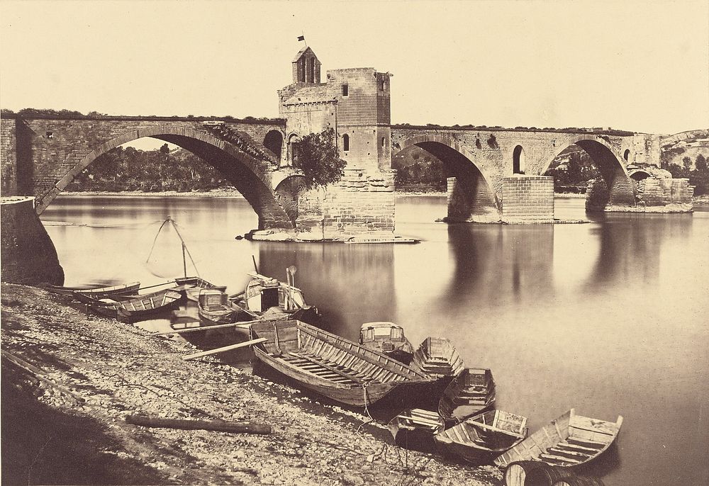 Saint Bénézet Bridge, Avignon by Édouard Baldus