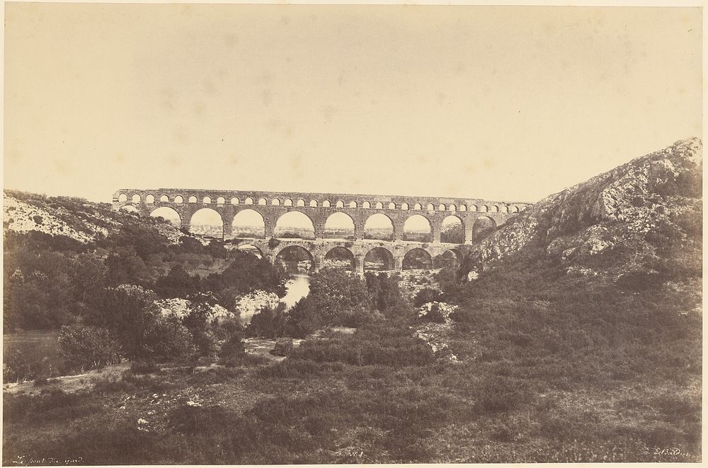 Le Pont du Gard by Édouard Baldus
