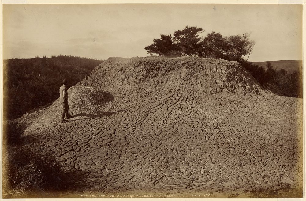Mud Volcano and Porridge Pot, Waiotapu Valley, New Zealand by Valentine and Sons