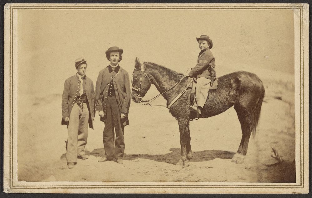 Sergeant John Clem and his horse by Royan M Linn and Brother