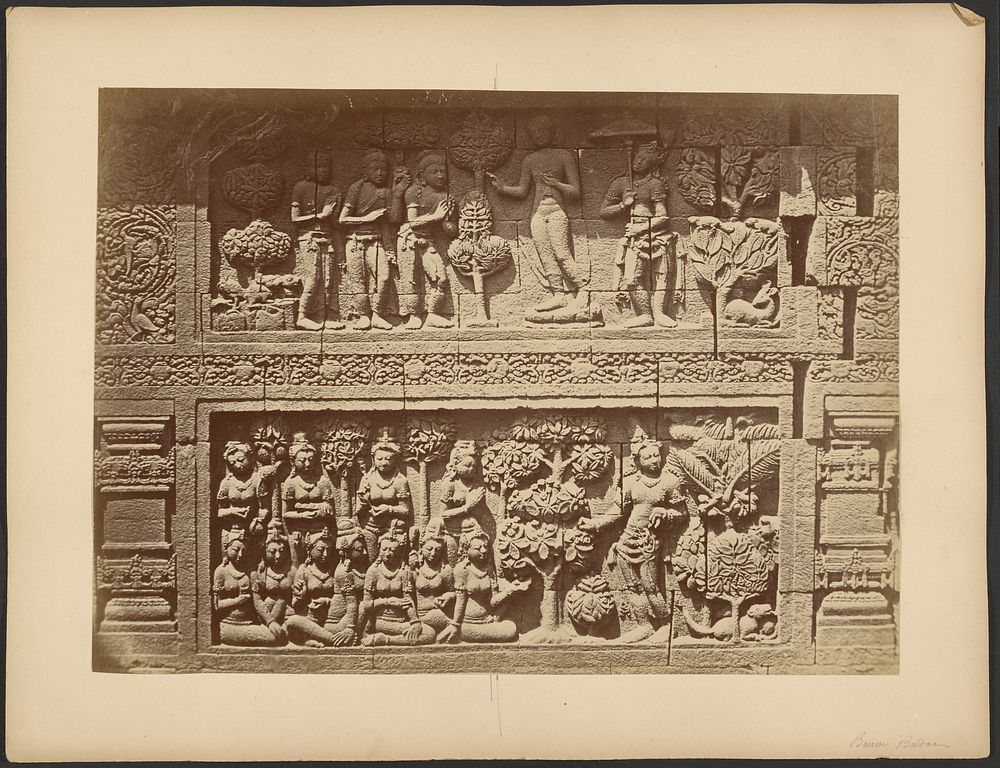 Reliefs at Borobudur in Magelang by Isidore van Kinsbergen