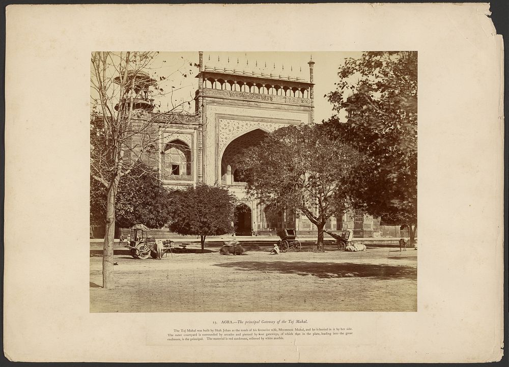 Agra - The Principal Gateway of the Taj Mahal by Capt E C Impey