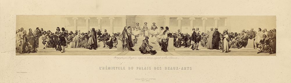 "L'Hemicycle du Palais des Beaux-Arts" by Paul Delaroche by Goupil and Cie
