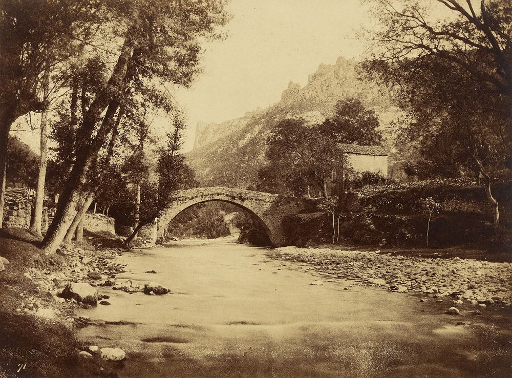 Pont de Peyreleau, Aveyron, confluent de la Jonte et du Tarn by André Giroux