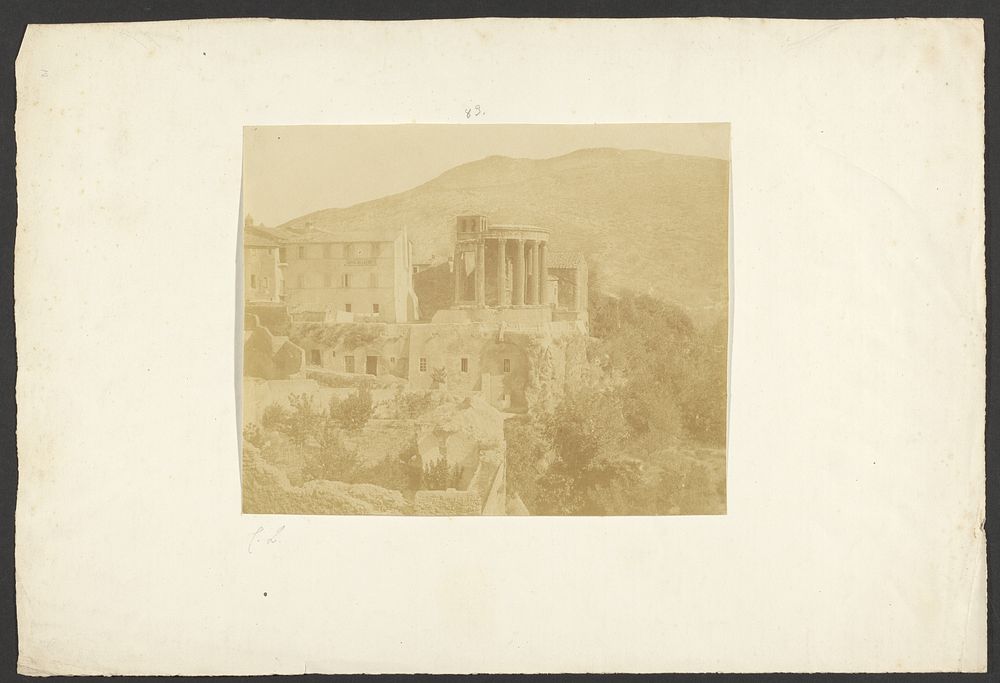 Temple ruins on hill by Sir Coutts Lindsay