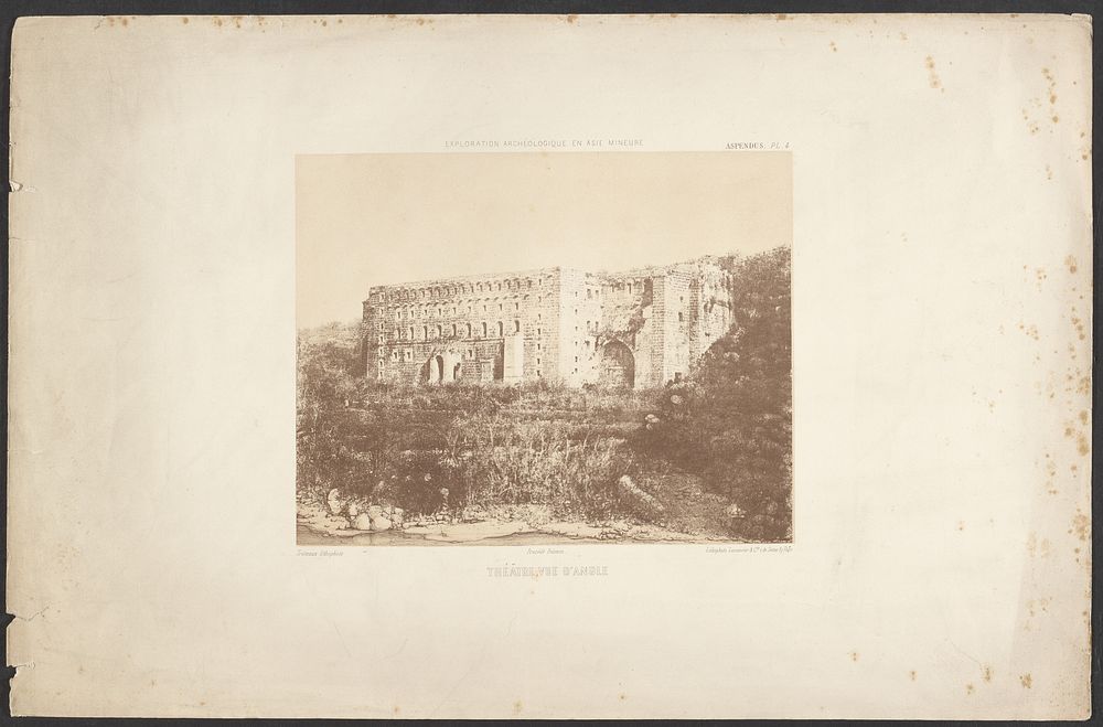 Aspendus; Théâtre, vue d'angle by Pierre Trémaux and Rose Joseph Lemercier