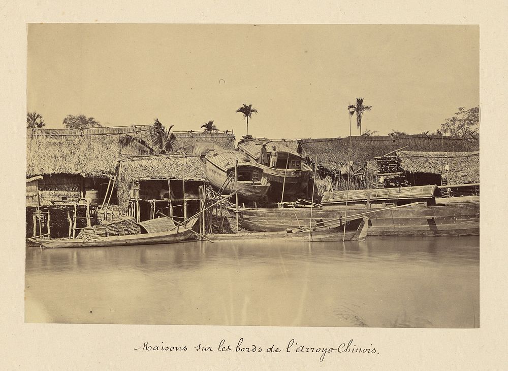 Houses along the banks of the Chinese River by John Thomson