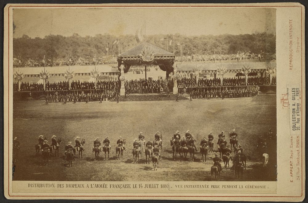 Military Flag Ceremony, July 14, 1880 by Eugène Appert