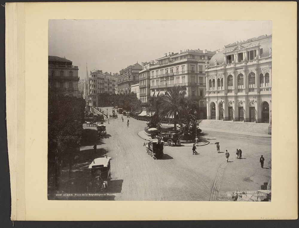 Alger. Place de la Republique et Theatre by Alexandre Leroux